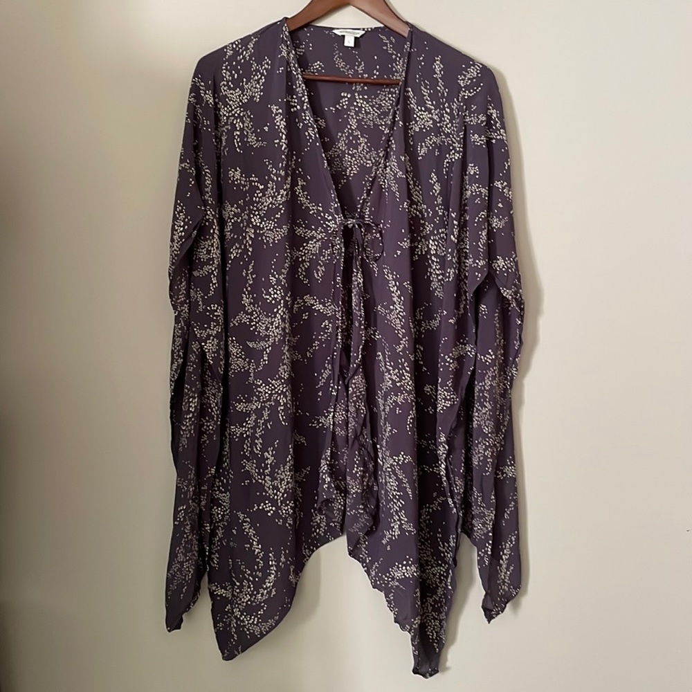 Monsoon mauve tie shawl L